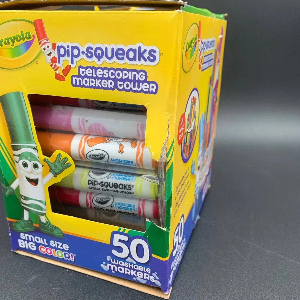 Crayola Pip-Squeaks Telescoping Marker Tower 50 Washable Markers 58-8750